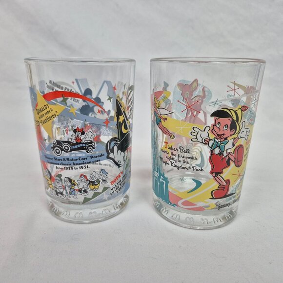 McDonald's Disney 100th Anniversary Glasses (Set of 2) 5" EXCELLENT CONDITION!!! - Picture 3 of 8